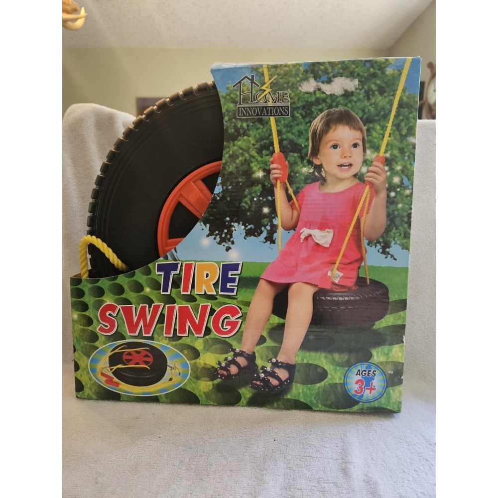 Home‎ Innovations Kids Children Outdoor Tire Swing Polyethylene Ropes Ages 3+